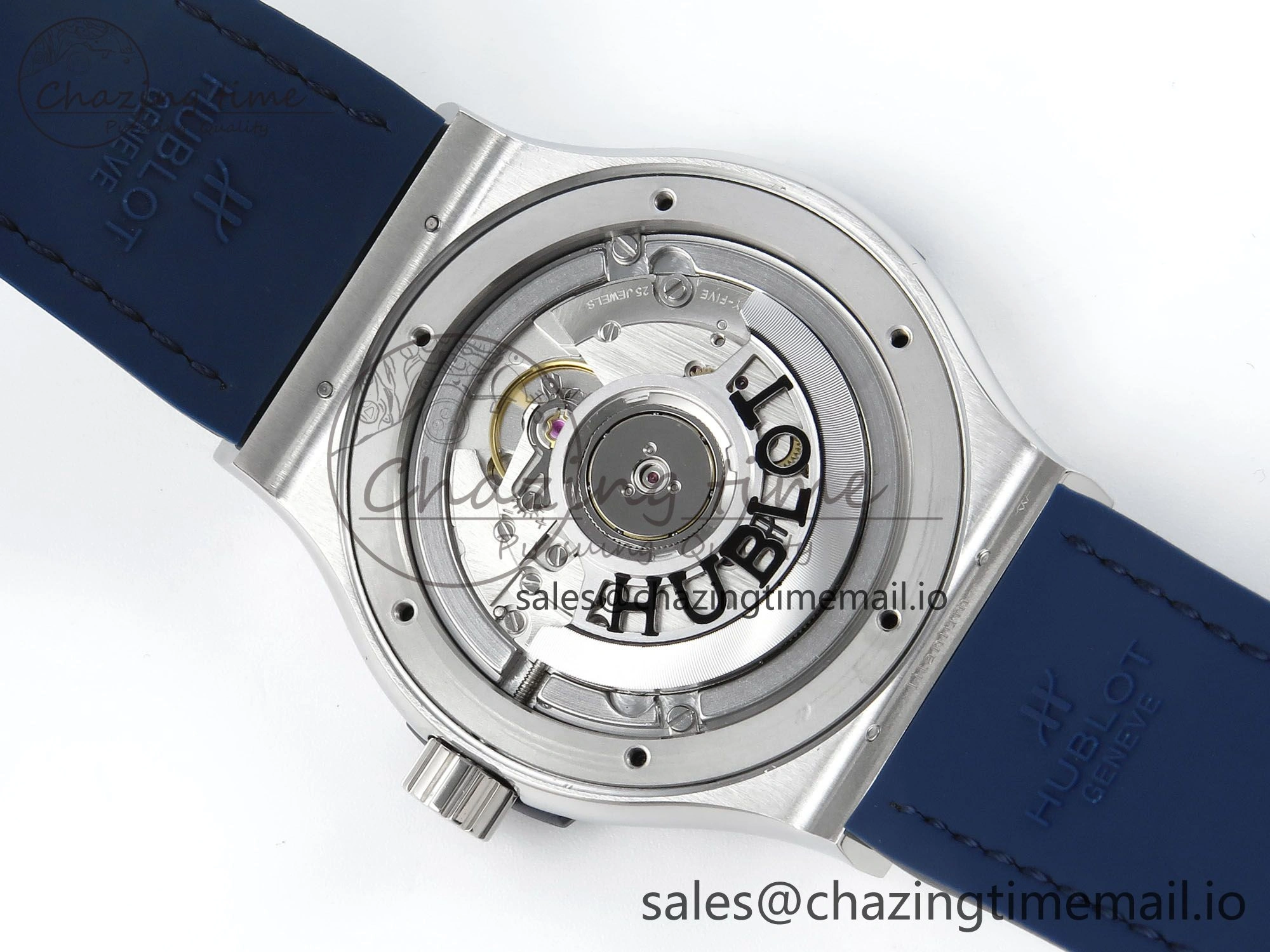 Classic Fusion Bang 42mm HBF 1:1 Best Edition Blue Dial on Blue Leather Strap A2892