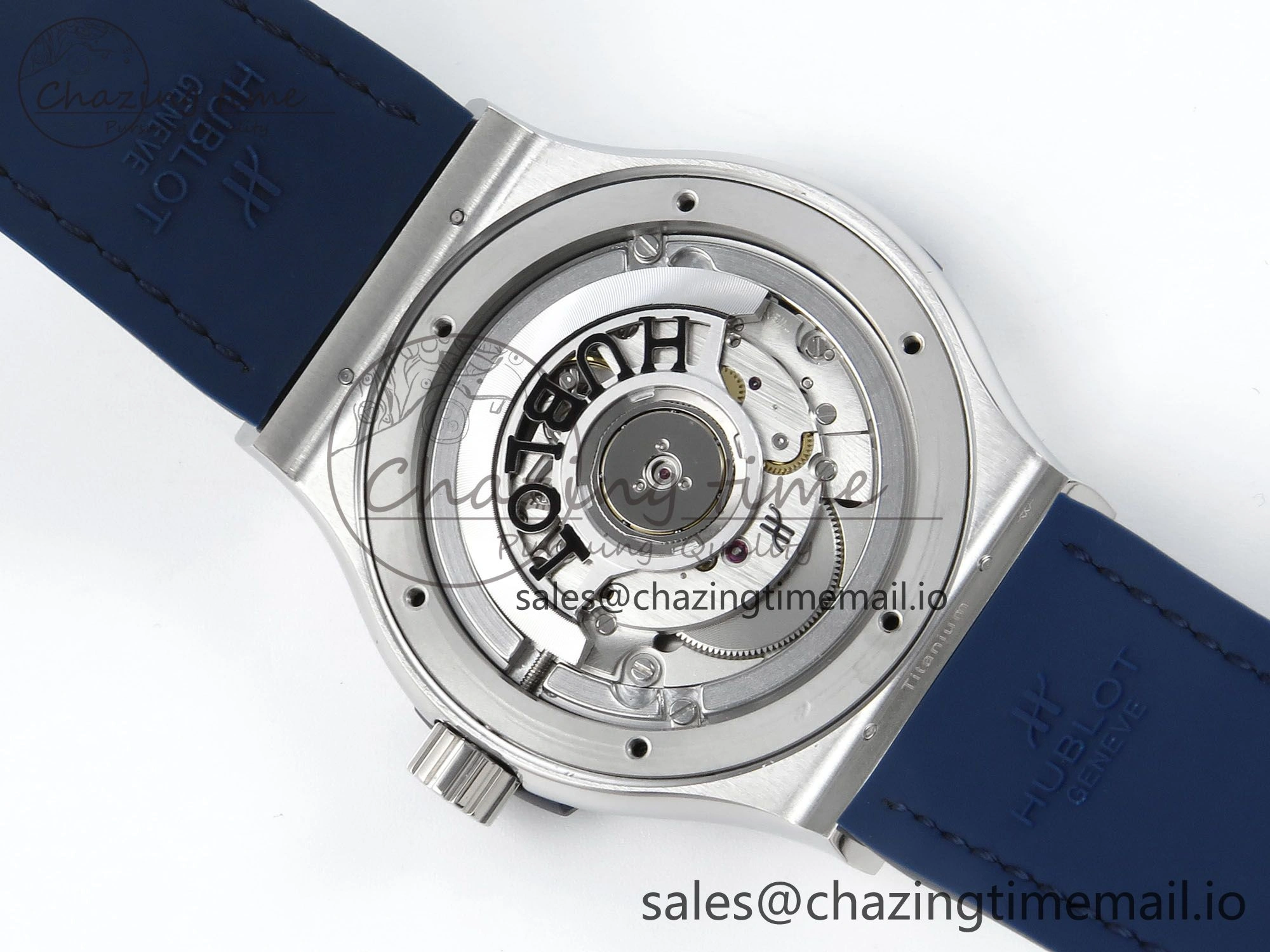 Classic Fusion Bang 42mm HBF 1:1 Best Edition Blue Dial on Blue Leather Strap A2892