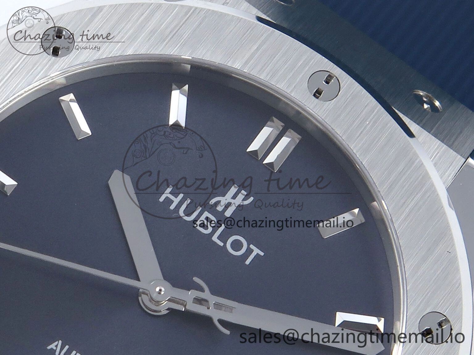 Classic Fusion Bang 42mm HBF 1:1 Best Edition Blue Dial on Blue Rubber Strap A2892