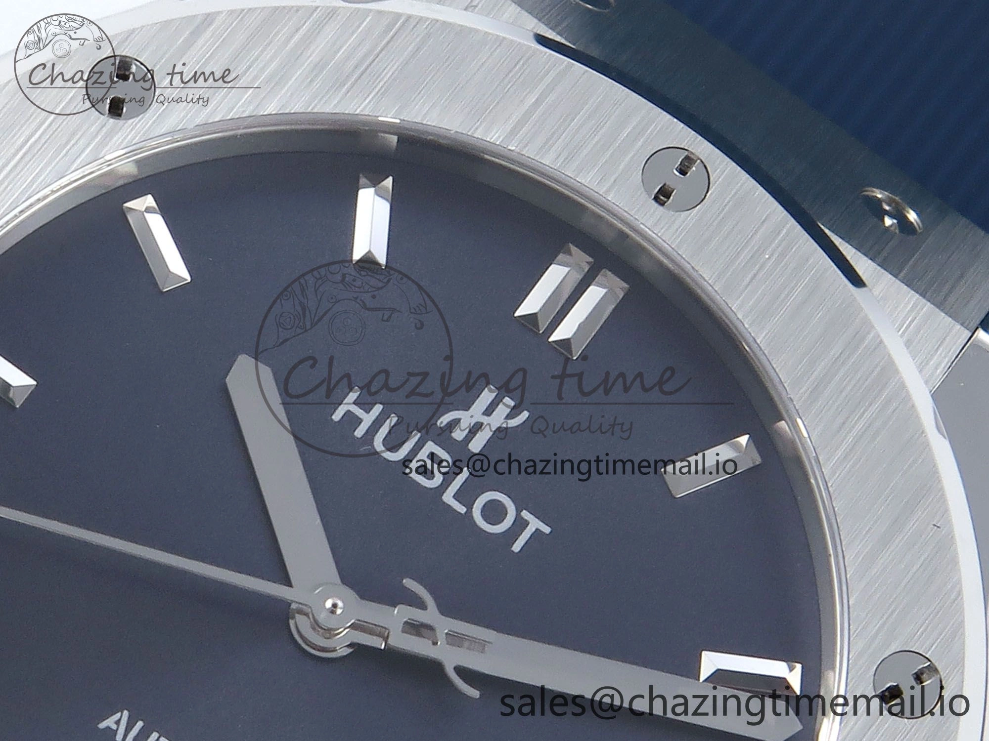Classic Fusion Bang 42mm HBF 1:1 Best Edition Blue Dial on Blue Rubber Strap A2892