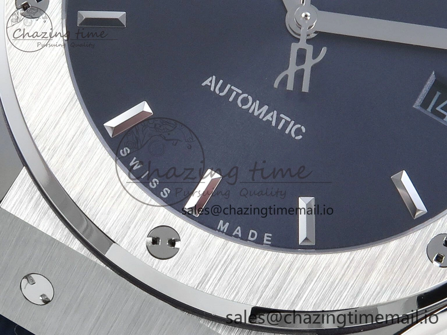 Classic Fusion Bang 42mm HBF 1:1 Best Edition Blue Dial on Blue Rubber Strap A2892
