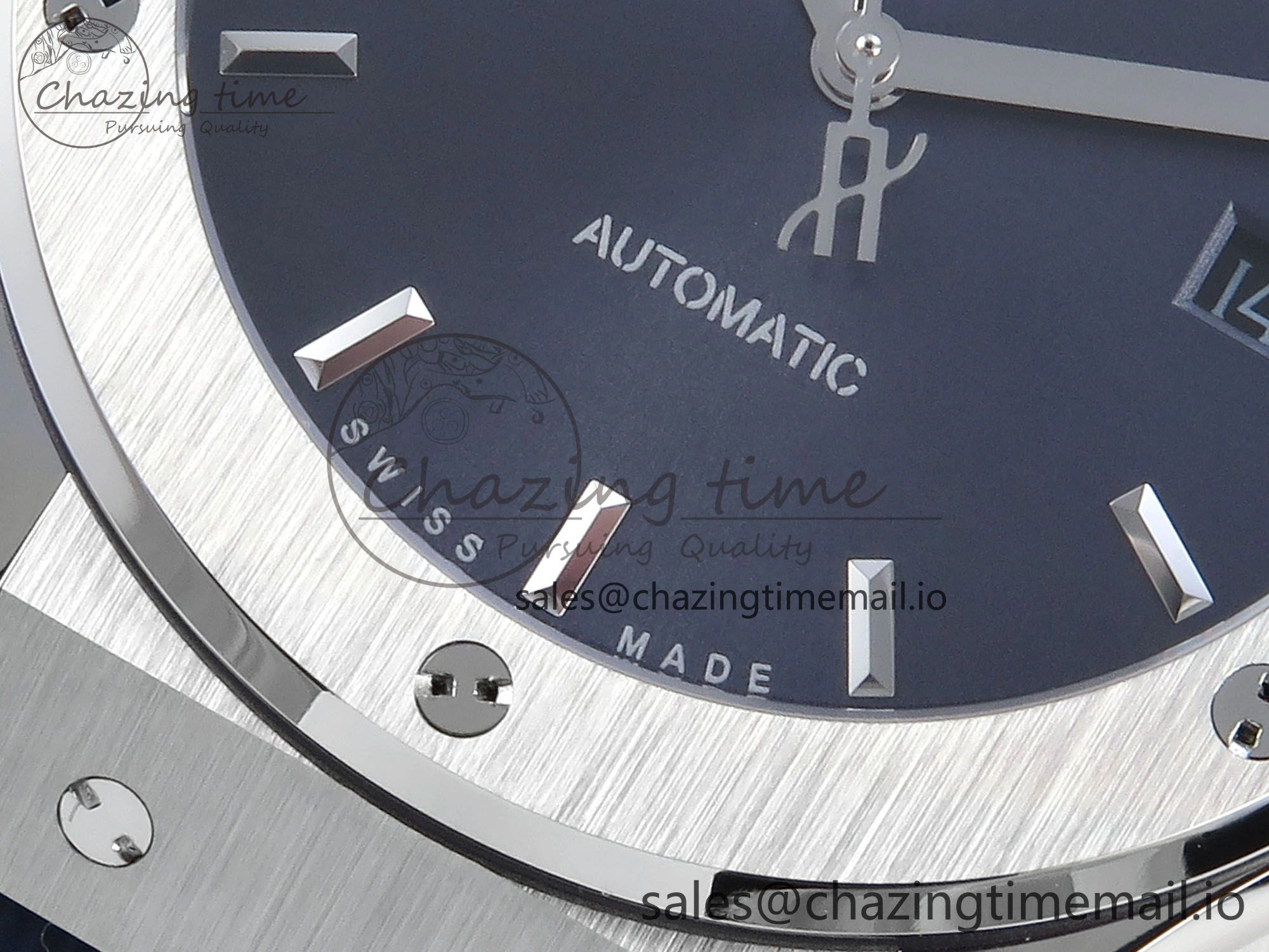 Classic Fusion Bang 42mm HBF 1:1 Best Edition Blue Dial on Blue Rubber Strap A2892