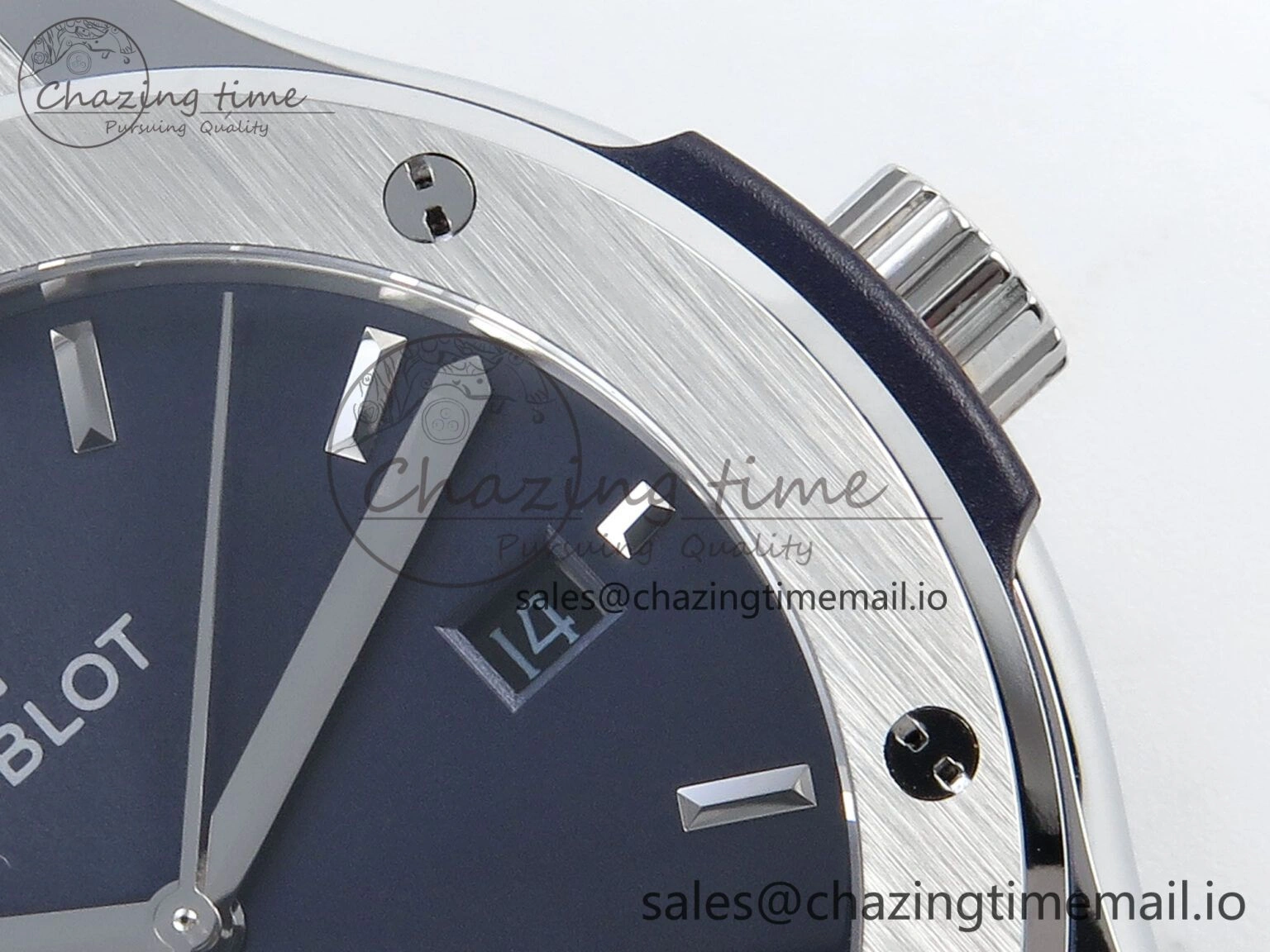 Classic Fusion Bang 42mm HBF 1:1 Best Edition Blue Dial on Blue Rubber Strap A2892