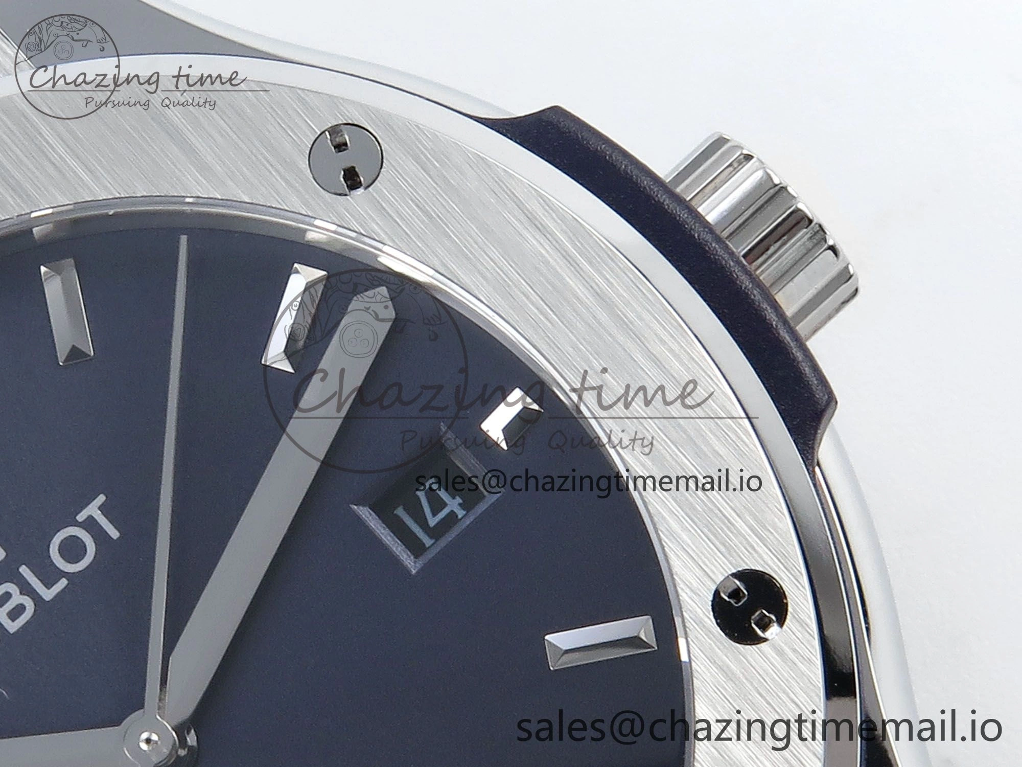 Classic Fusion Bang 42mm HBF 1:1 Best Edition Blue Dial on Blue Rubber Strap A2892