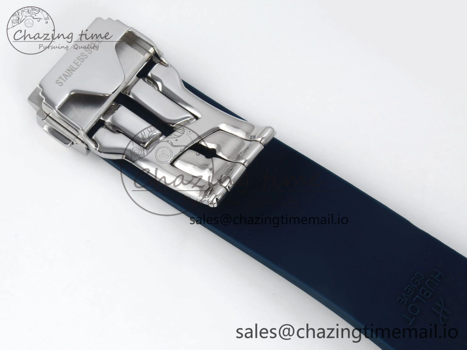 Classic Fusion Bang 42mm HBF 1:1 Best Edition Blue Dial on Blue Rubber Strap A2892