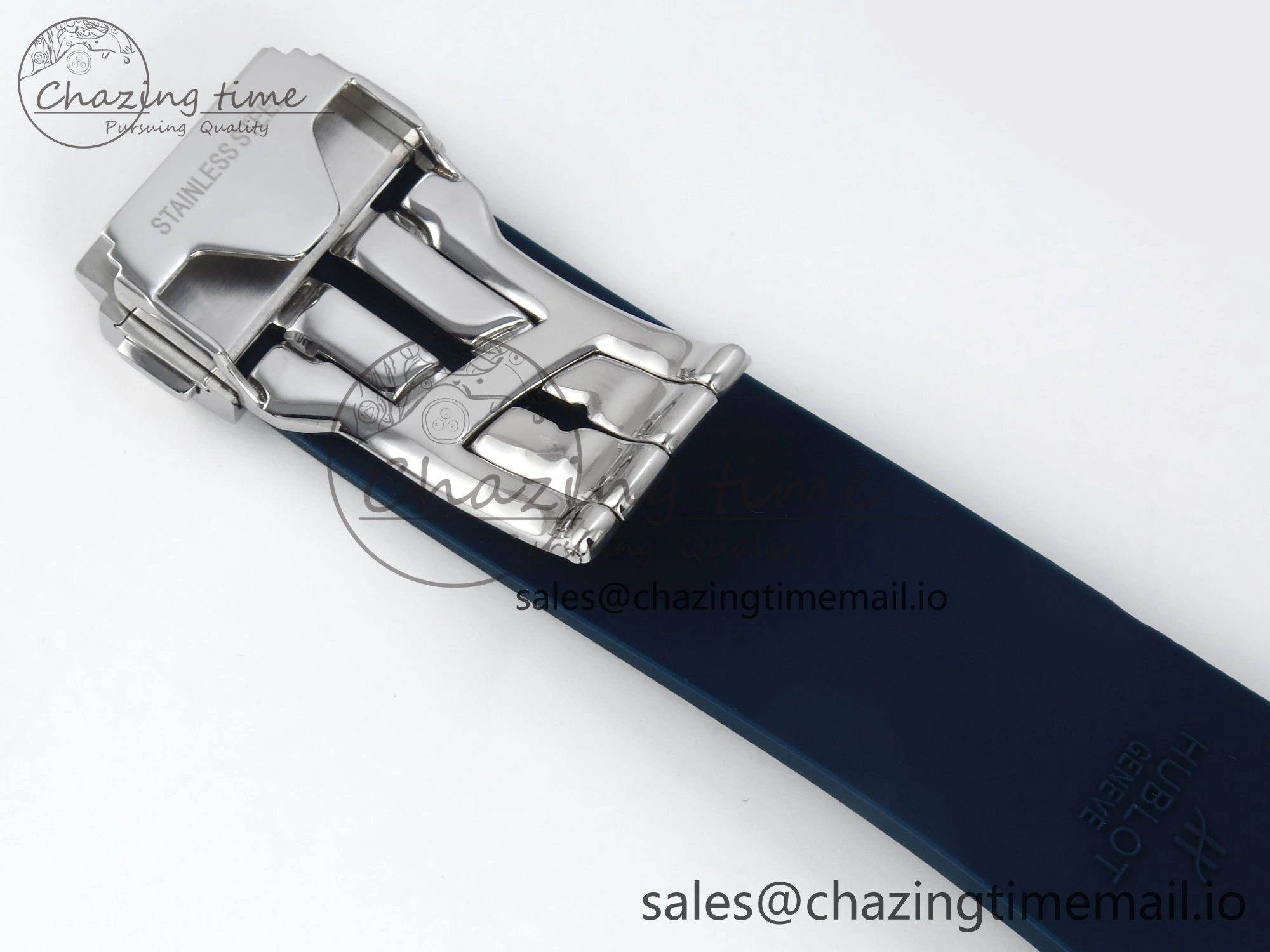 Classic Fusion Bang 42mm HBF 1:1 Best Edition Blue Dial on Blue Rubber Strap A2892