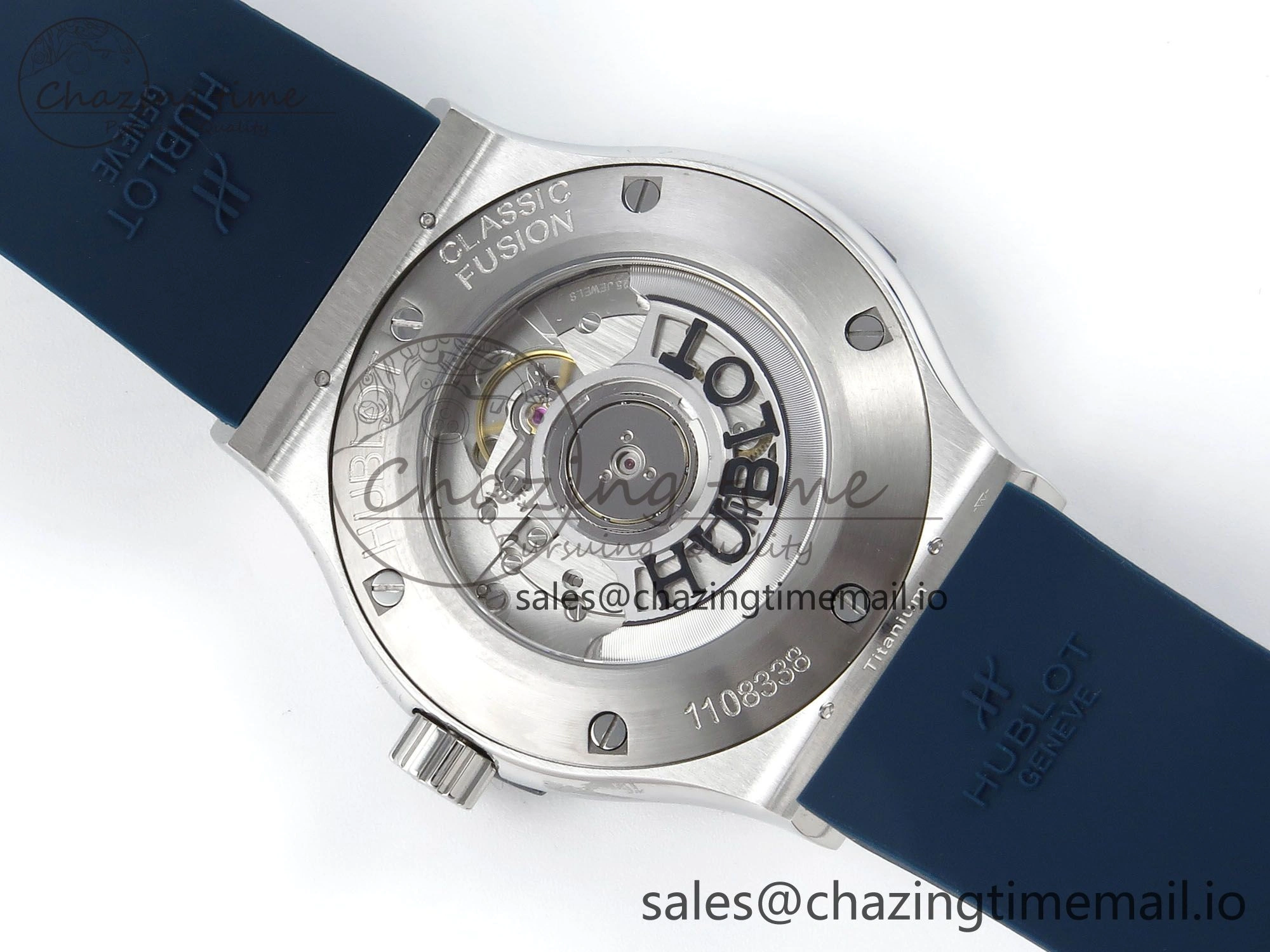Classic Fusion Bang 42mm HBF 1:1 Best Edition Blue Dial on Blue Rubber Strap A2892