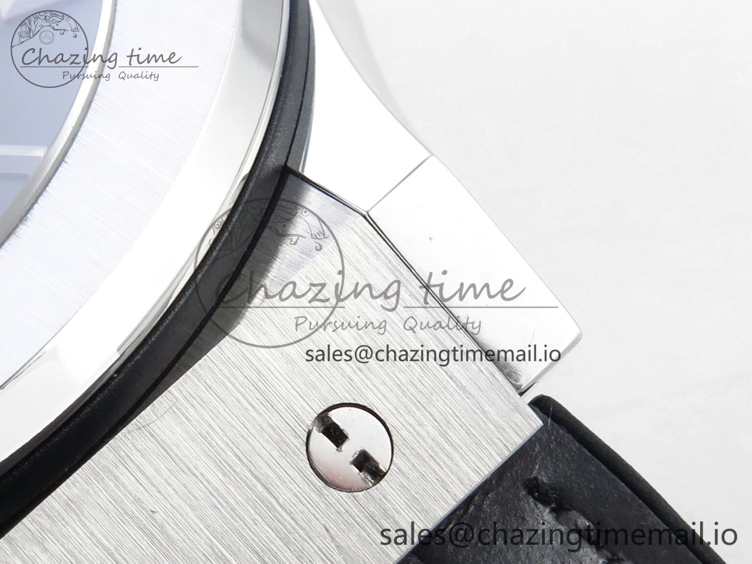 Classic Fusion Bang 42mm HBF 1:1 Best Edition Gray Dial on Gray Leather Strap A2892