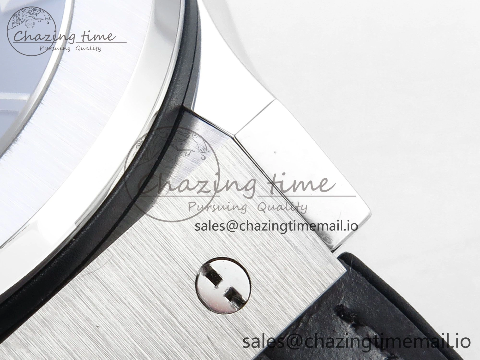 Classic Fusion Bang 42mm HBF 1:1 Best Edition Gray Dial on Gray Leather Strap A2892