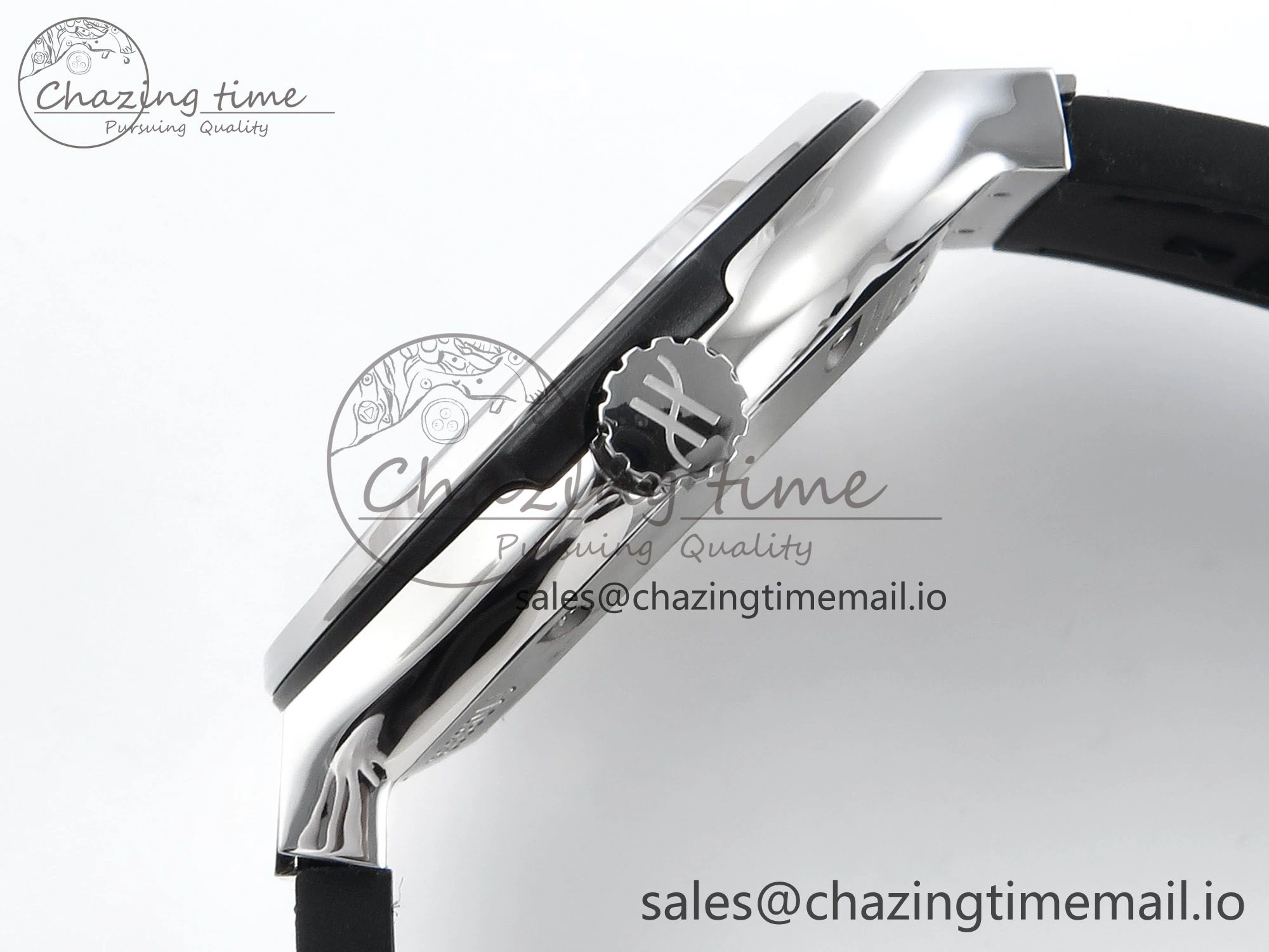 Classic Fusion Bang 42mm HBF 1:1 Best Edition Gray Dial on Gray Leather Strap A2892