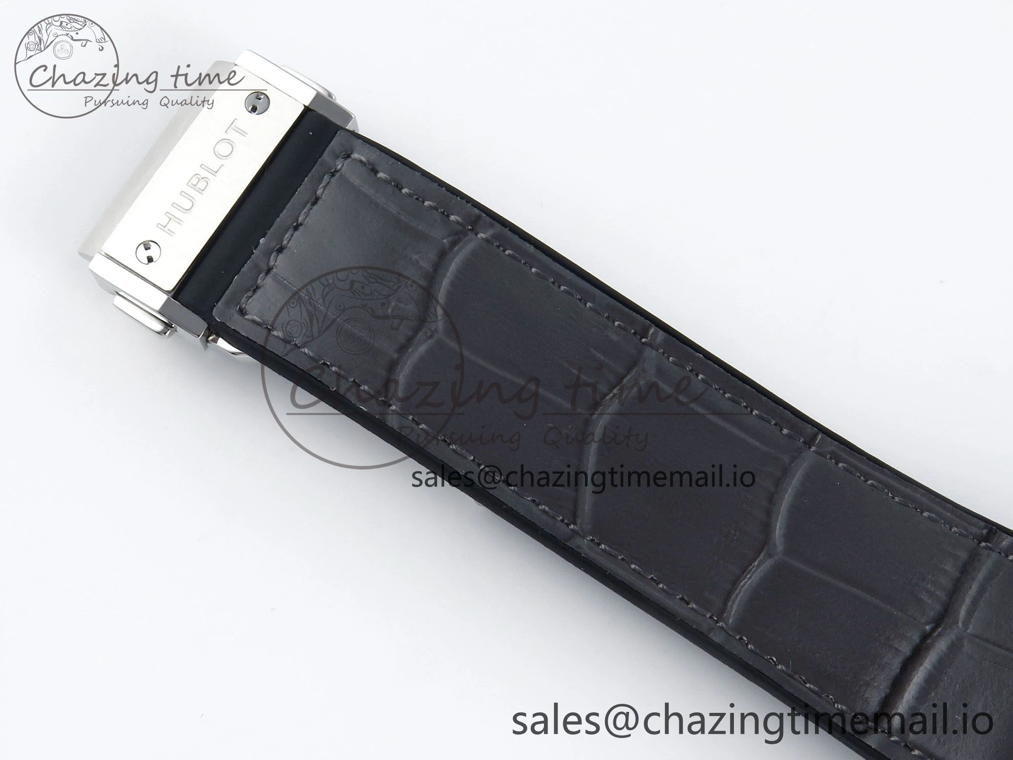 Classic Fusion Bang 42mm HBF 1:1 Best Edition Gray Dial on Gray Leather Strap A2892