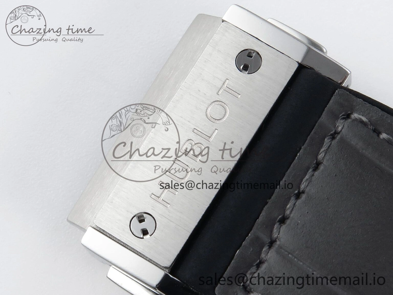 Classic Fusion Bang 42mm HBF 1:1 Best Edition Gray Dial on Gray Leather Strap A2892