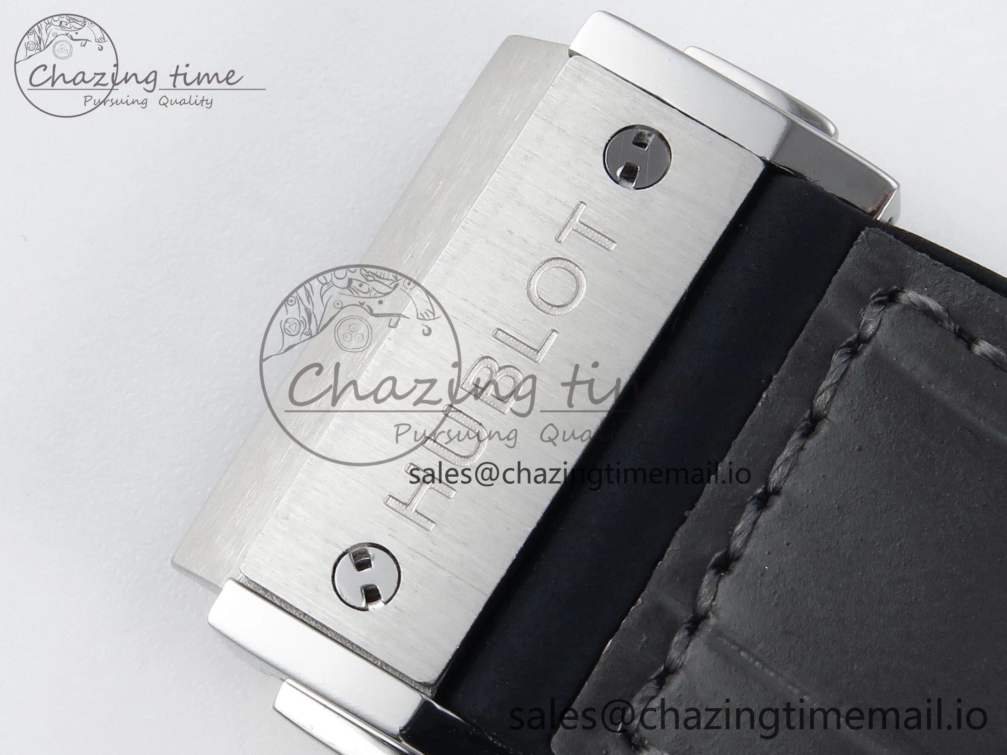 Classic Fusion Bang 42mm HBF 1:1 Best Edition Gray Dial on Gray Leather Strap A2892