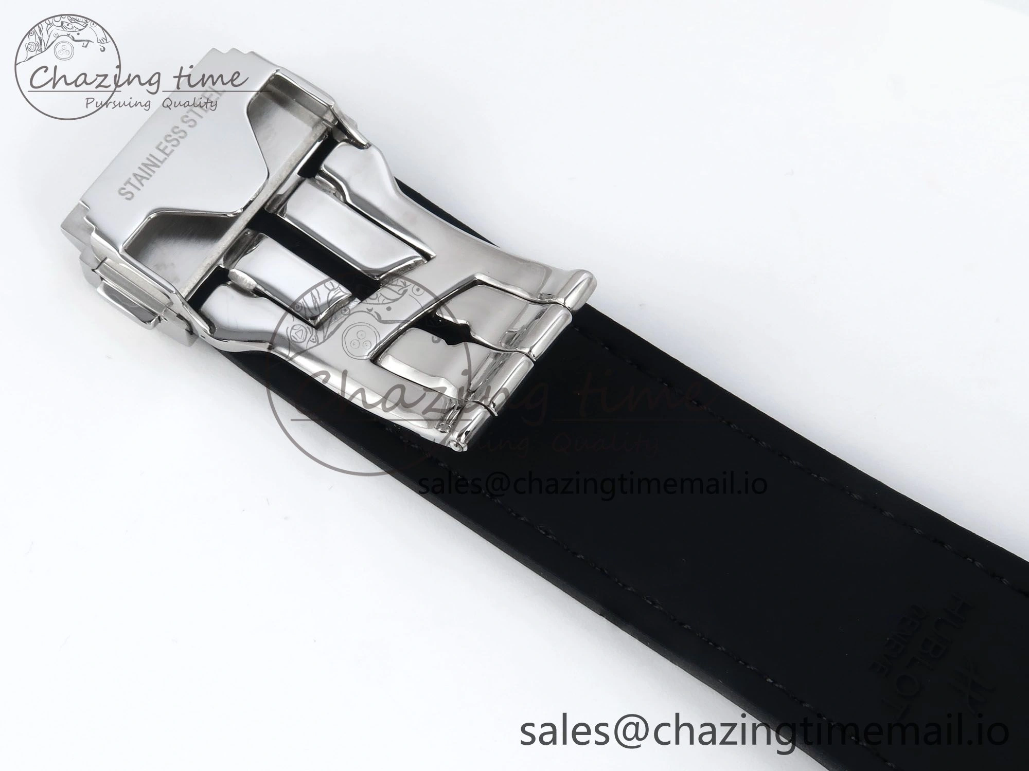 Classic Fusion Bang 42mm HBF 1:1 Best Edition Gray Dial on Gray Leather Strap A2892