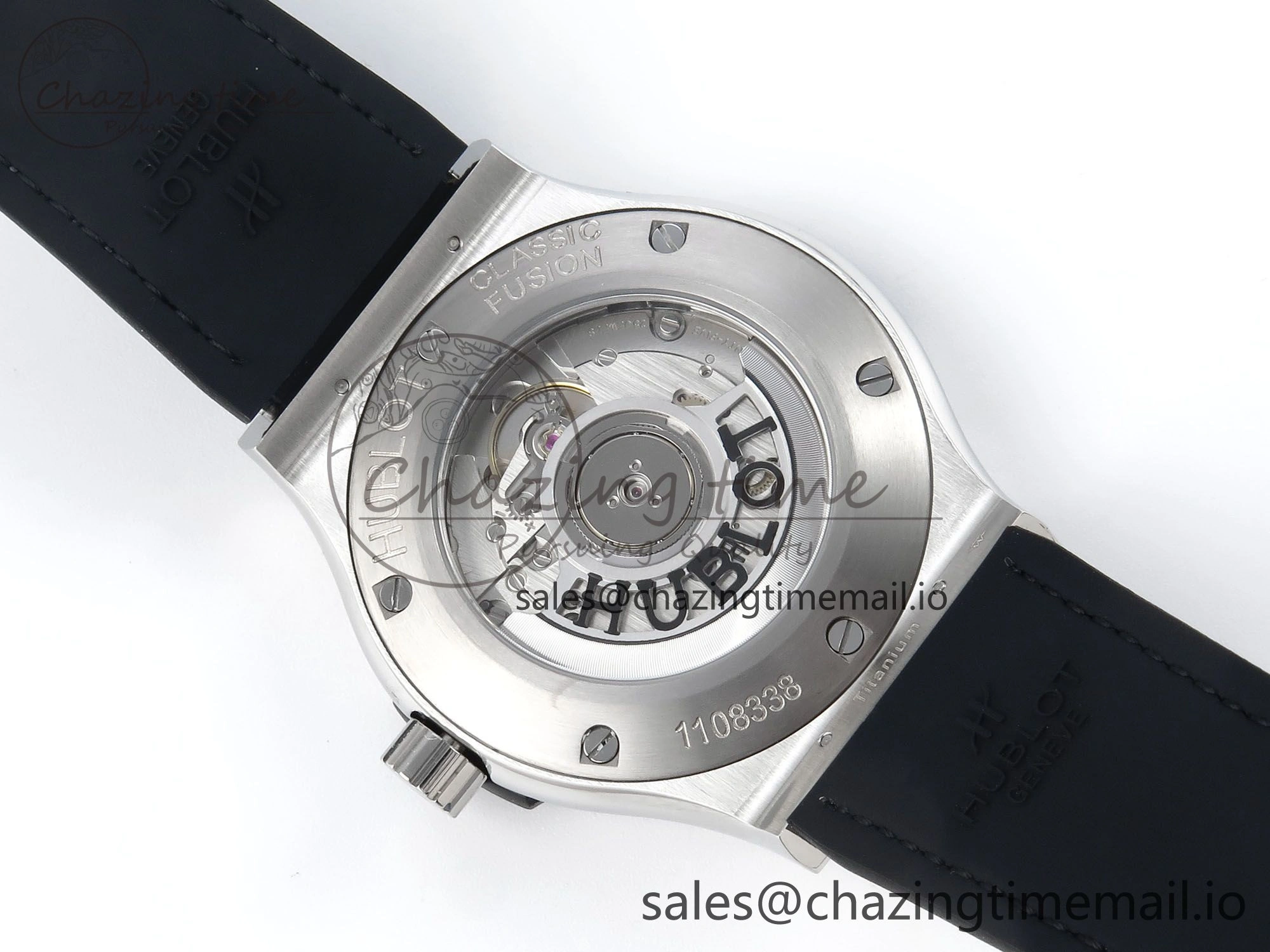 Classic Fusion Bang 42mm HBF 1:1 Best Edition Gray Dial on Gray Leather Strap A2892