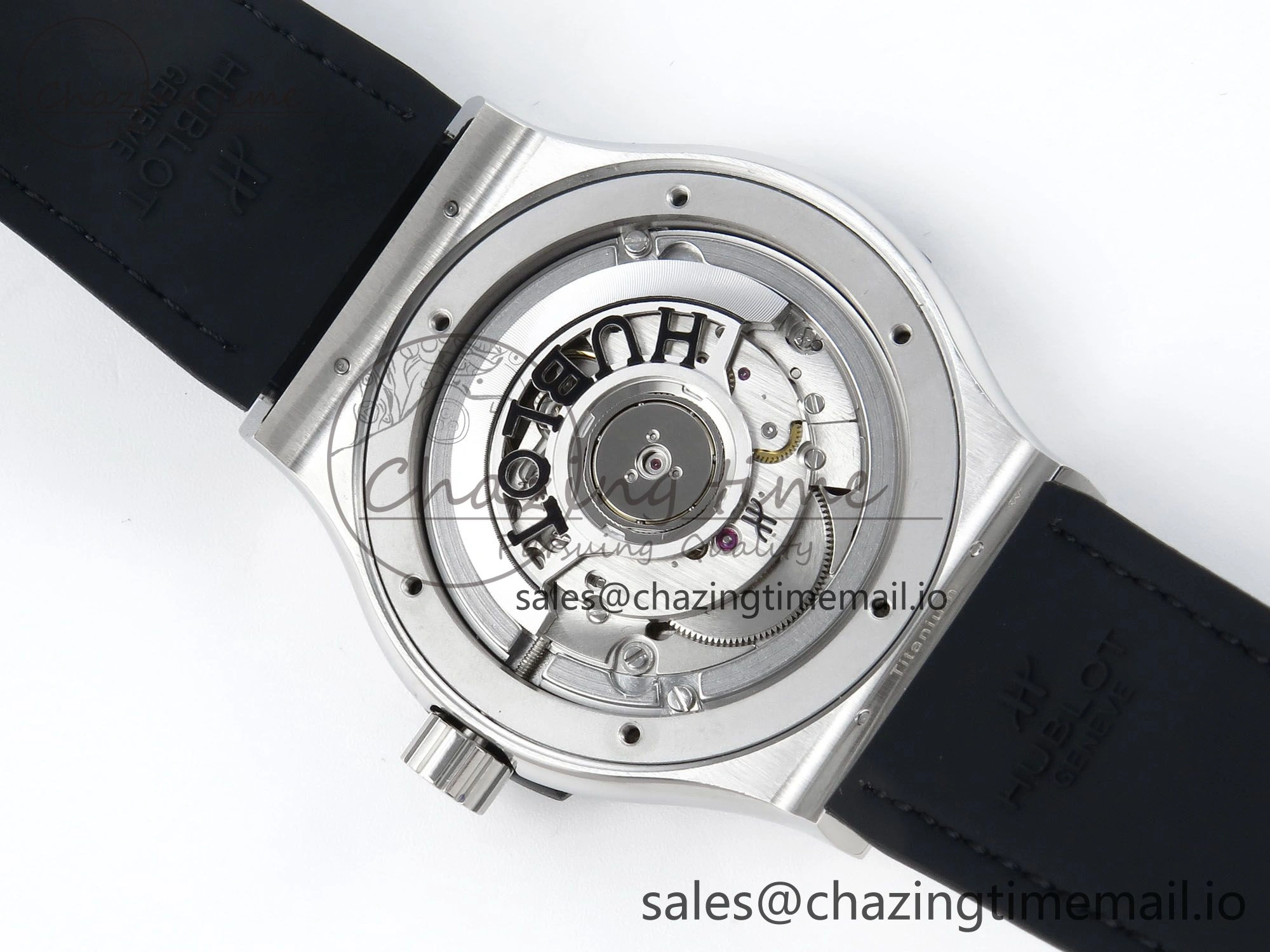 Classic Fusion Bang 42mm HBF 1:1 Best Edition Gray Dial on Gray Leather Strap A2892