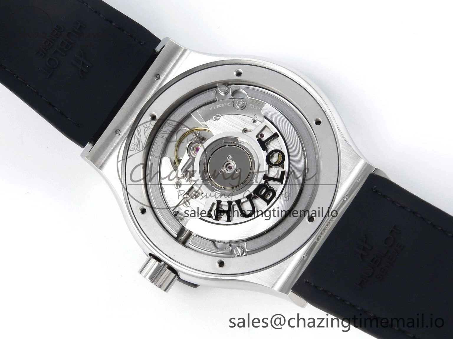 Classic Fusion Bang 42mm HBF 1:1 Best Edition Gray Dial on Gray Leather Strap A2892