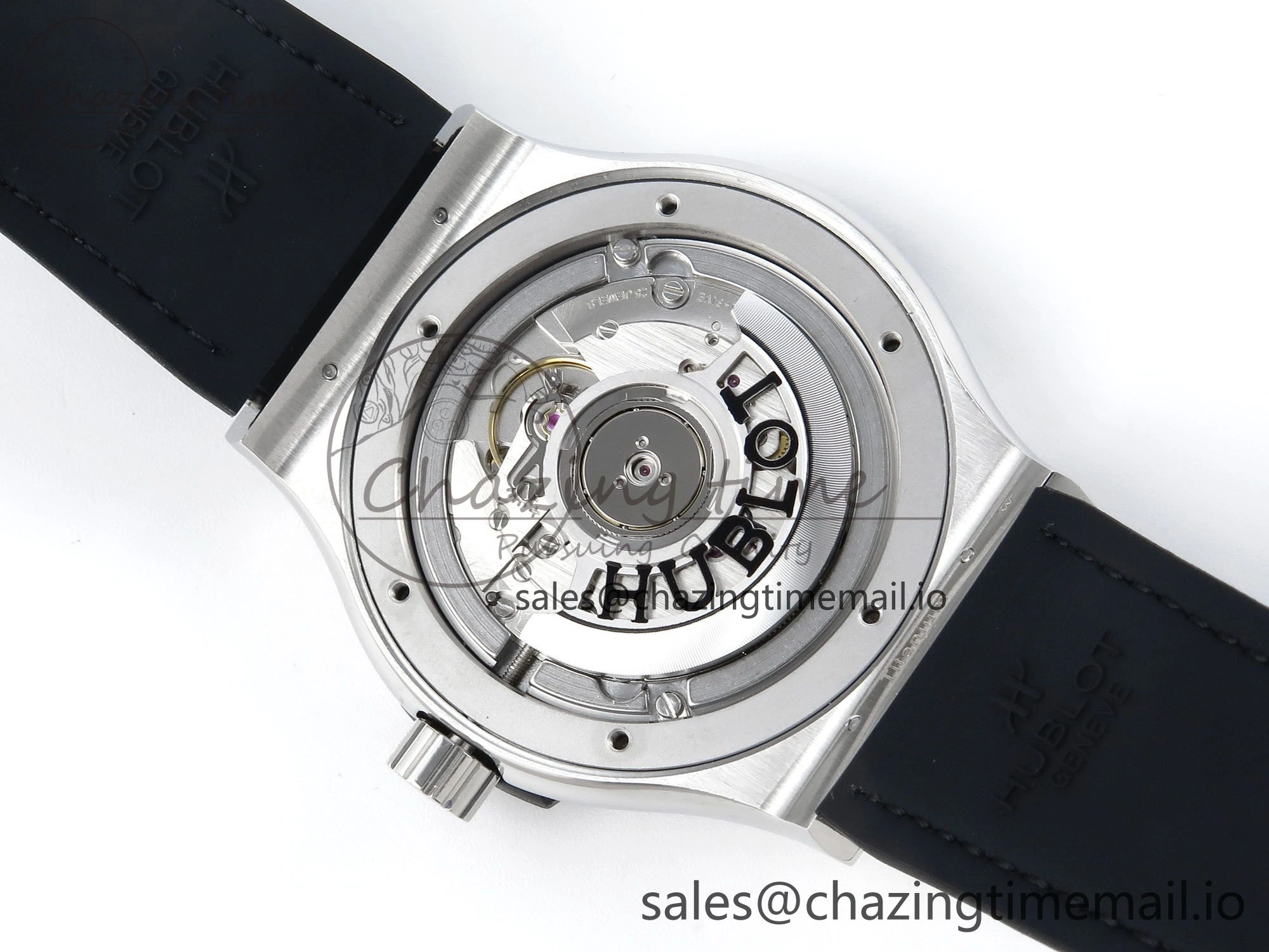 Classic Fusion Bang 42mm HBF 1:1 Best Edition Gray Dial on Gray Leather Strap A2892