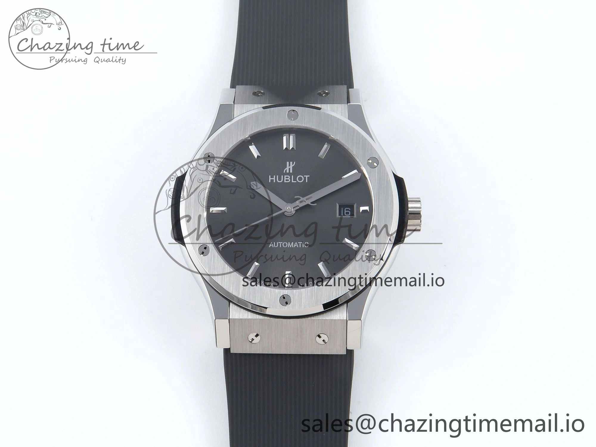 Classic Fusion Bang 42mm HBF 1:1 Best Edition Gray Dial on Gray Rubber Strap A2892