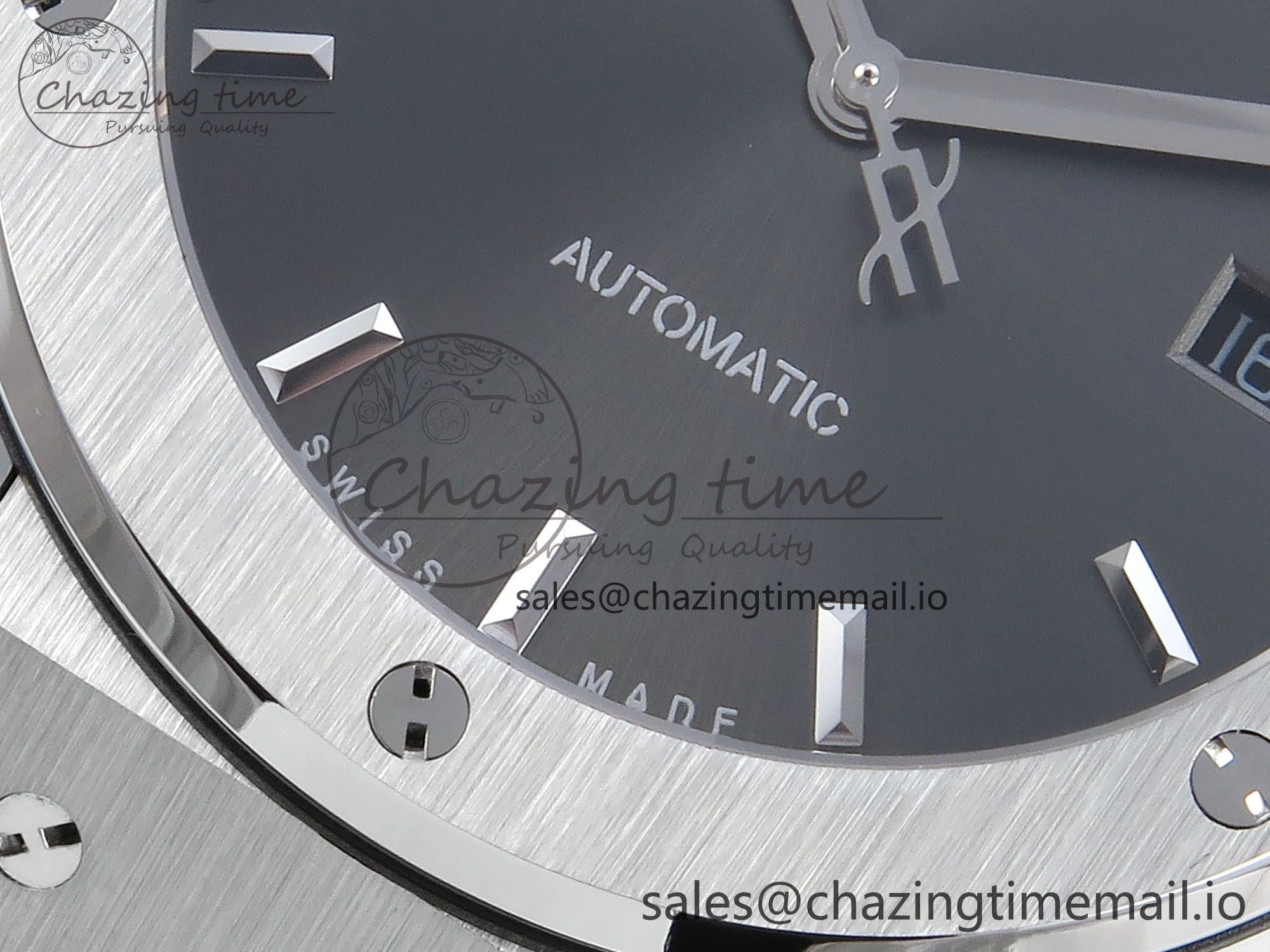 Classic Fusion Bang 42mm HBF 1:1 Best Edition Gray Dial on Gray Rubber Strap A2892