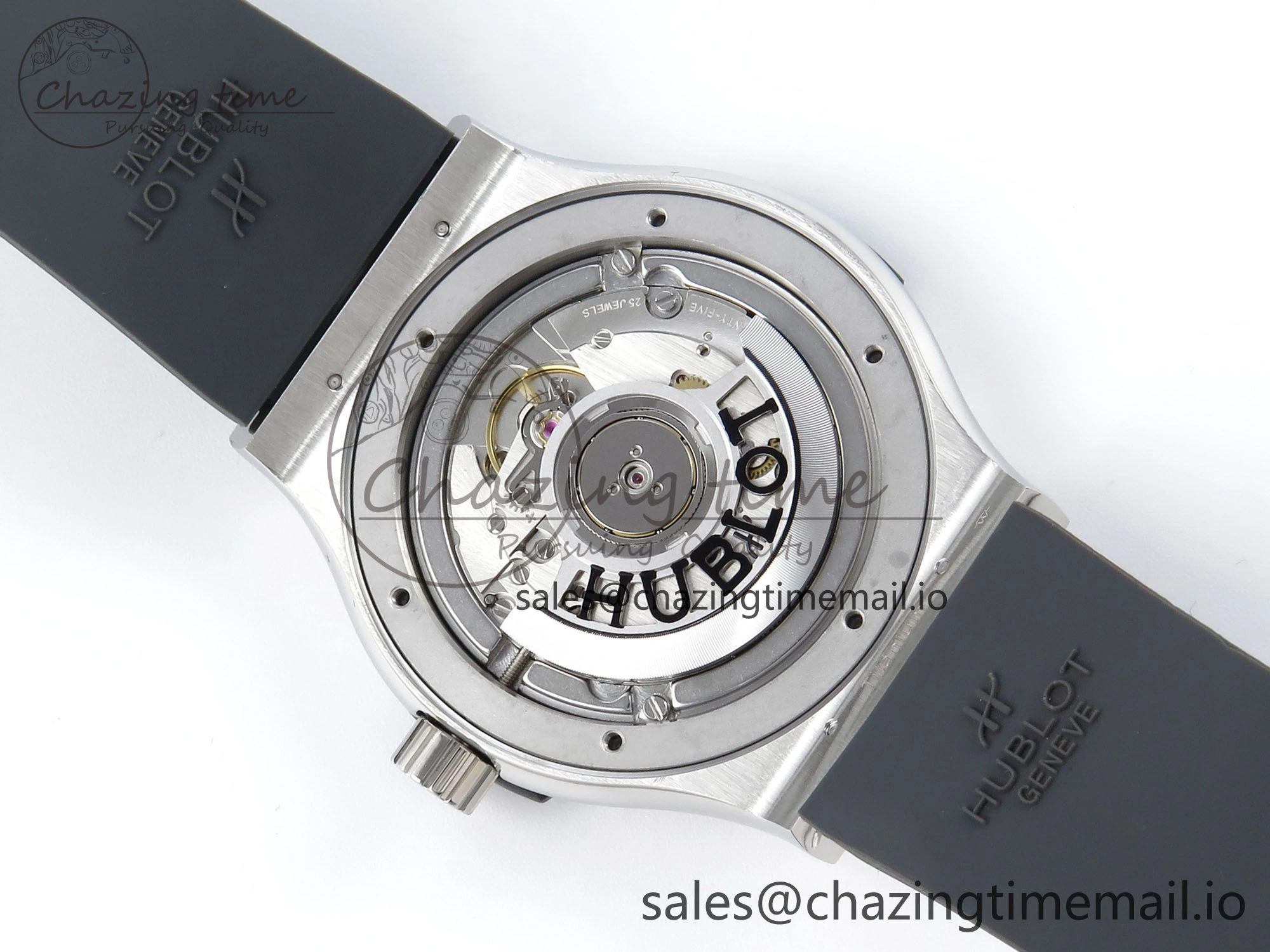 Classic Fusion Bang 42mm HBF 1:1 Best Edition Gray Dial on Gray Rubber Strap A2892