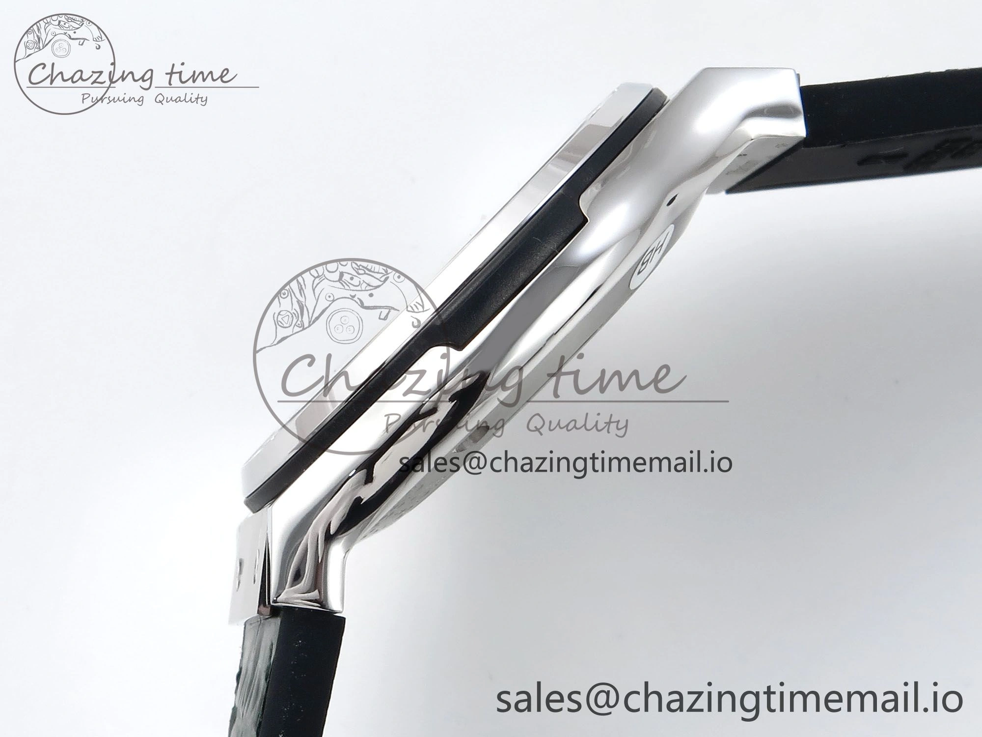 Classic Fusion Bang 42mm HBF 1:1 Best Edition Green Dial Diamonds Bezel on Green Leather Strap A2892