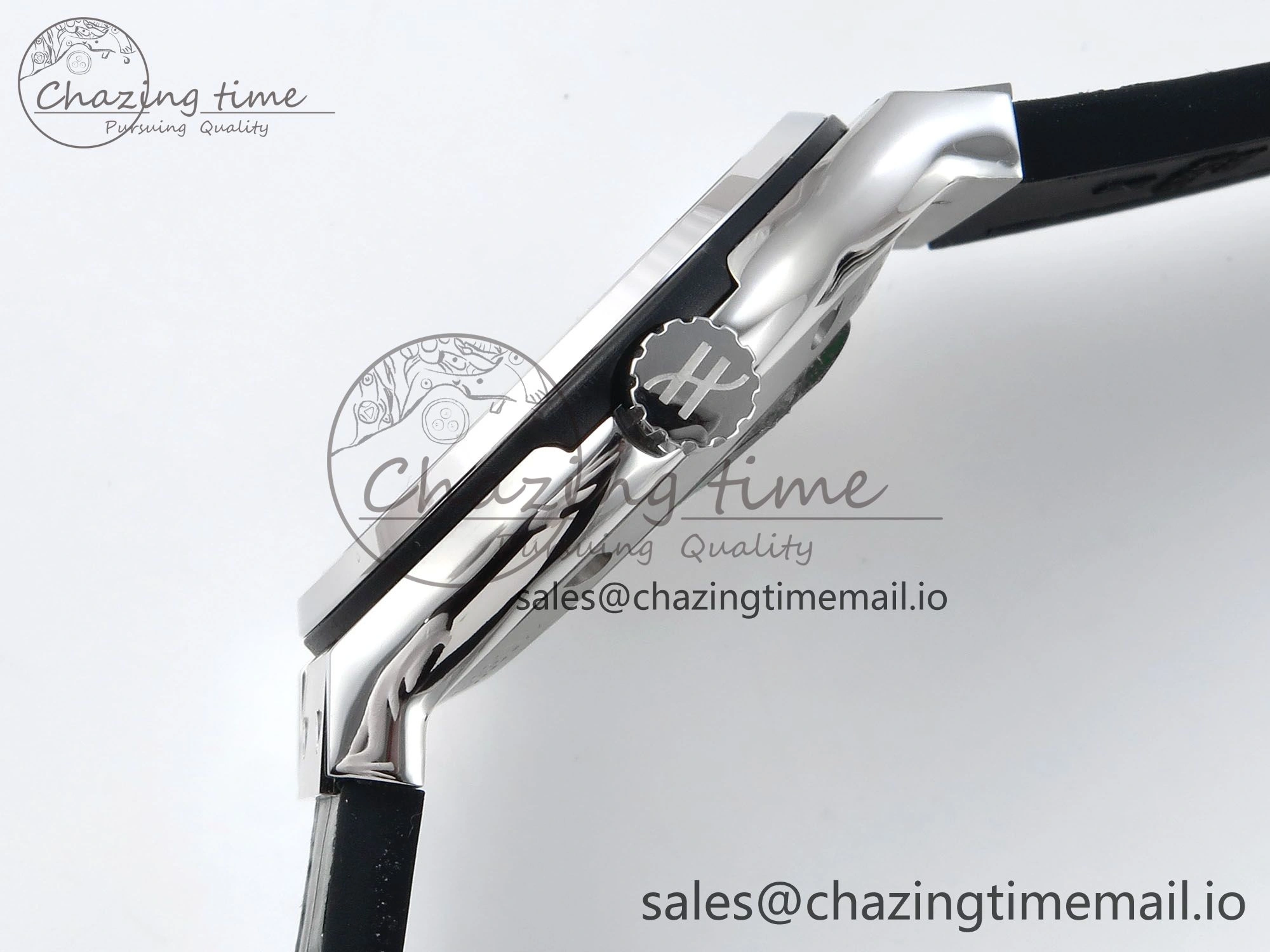 Classic Fusion Bang 42mm HBF 1:1 Best Edition Green Dial Diamonds Bezel on Green Leather Strap A2892