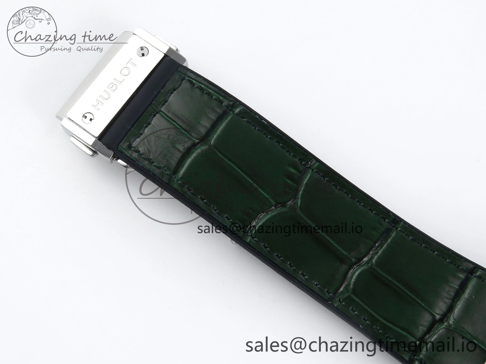 Classic Fusion Bang 42mm HBF 1:1 Best Edition Green Dial on Green Leather Strap A2892