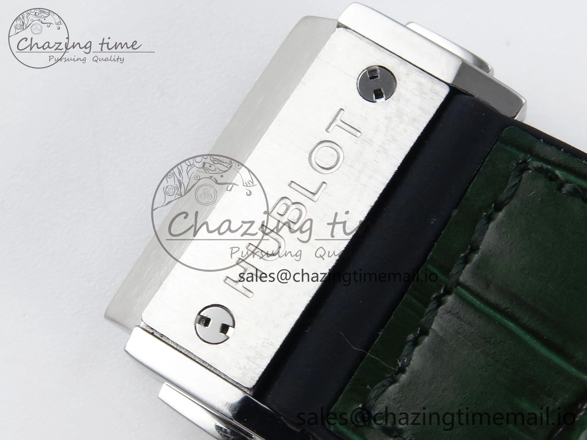 Classic Fusion Bang 42mm HBF 1:1 Best Edition Green Dial on Green Leather Strap A2892