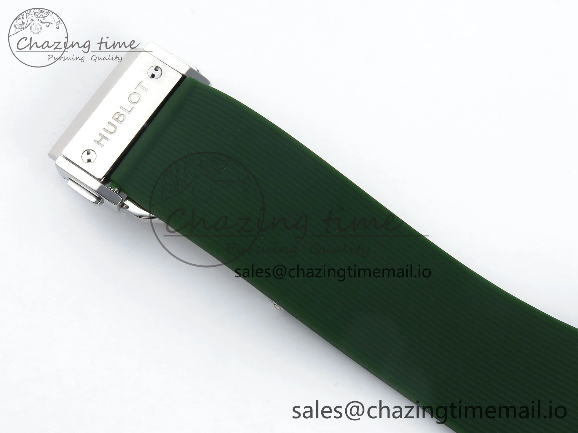 Classic Fusion Bang 42mm HBF 1:1 Best Edition Green Dial on Green Rubber Strap A2892