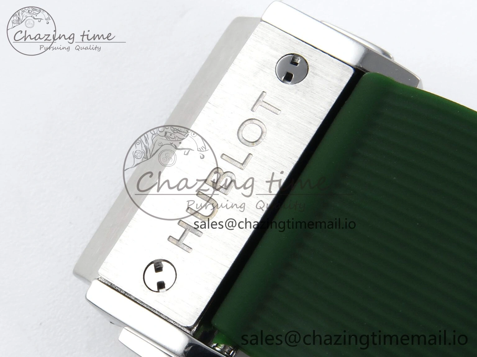 Classic Fusion Bang 42mm HBF 1:1 Best Edition Green Dial on Green Rubber Strap A2892
