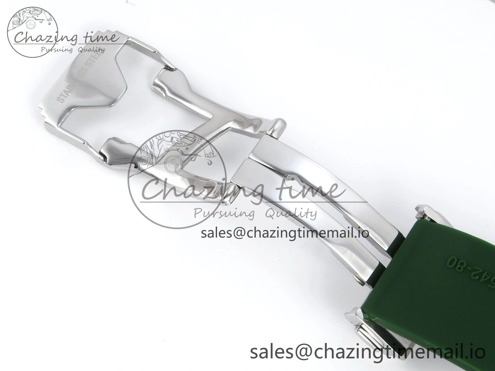 Classic Fusion Bang 42mm HBF 1:1 Best Edition Green Dial on Green Rubber Strap A2892