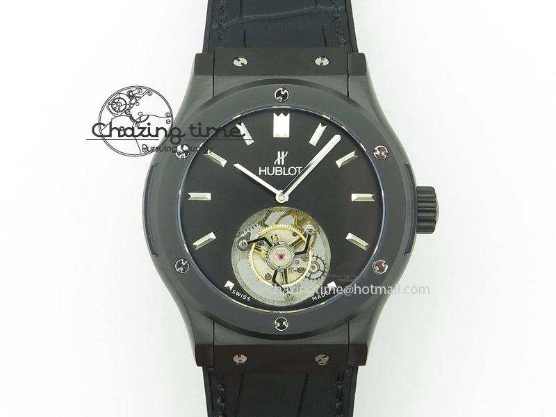 Classic Fusion DLC Black Dial Flying Tourbillion
