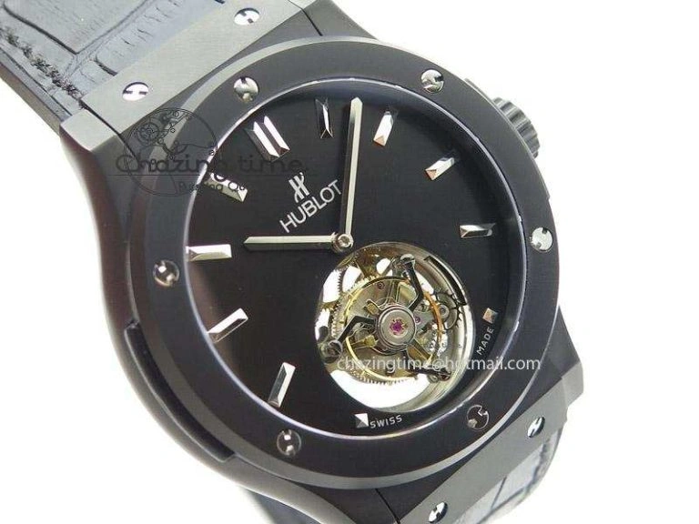 Classic Fusion DLC Black Dial Flying Tourbillion