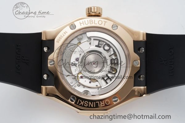 Classic Fusion Orlinski RG APSF 1:1 Best Edtion Black Faceted Dial Diamonds Bezel on Black Rubber Strap A2892