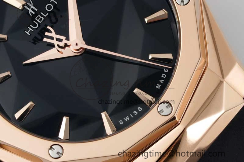 Classic Fusion Orlinski RG APSF 1:1 Best Edtion Black Faceted Dial on Black Rubber Strap A2892