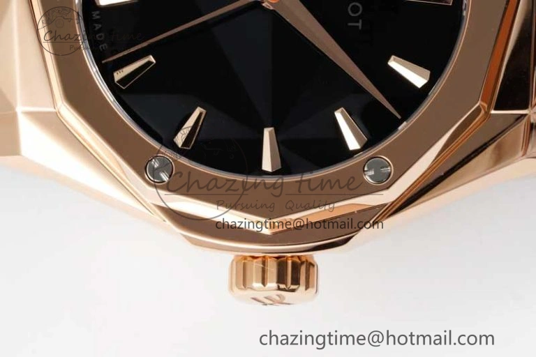 Classic Fusion Orlinski RG APSF 1:1 Best Edtion Black Faceted Dial on Black Rubber Strap A2892