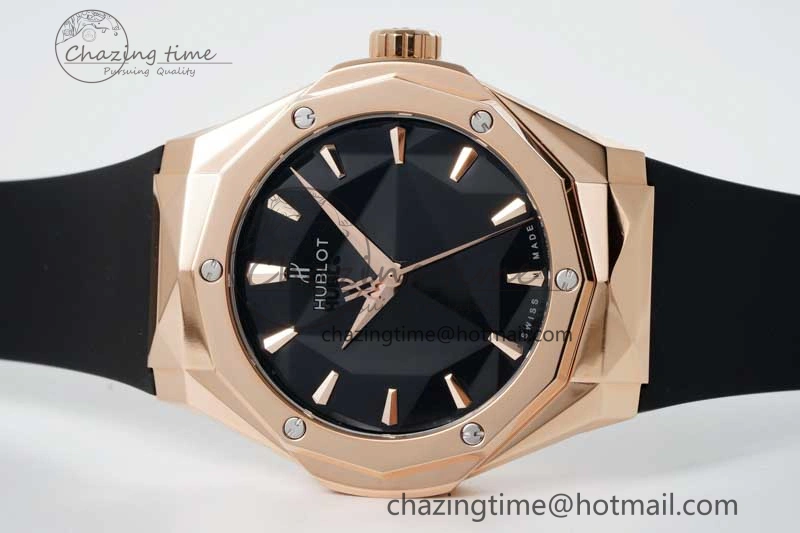 Classic Fusion Orlinski RG APSF 1:1 Best Edtion Black Faceted Dial on Black Rubber Strap A2892