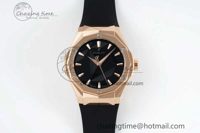 Classic Fusion Orlinski RG APSF 1:1 Best Edtion Black Faceted Dial on Black Rubber Strap A2892