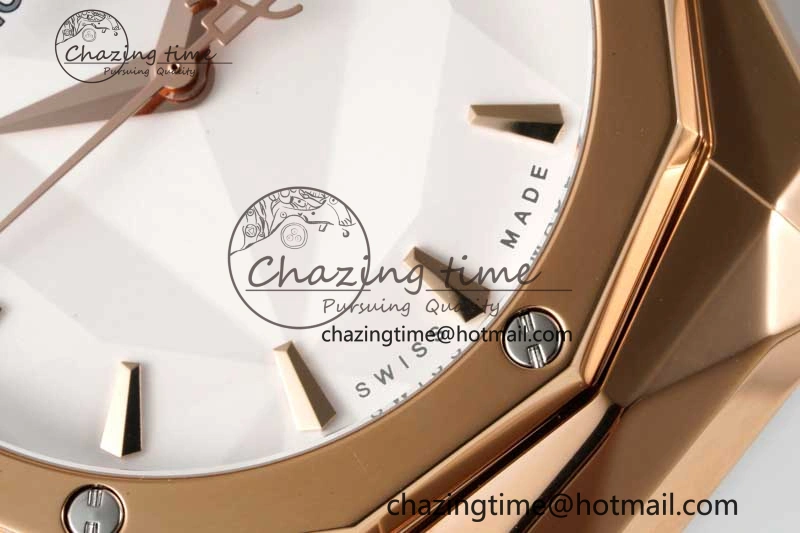 Classic Fusion Orlinski RG APSF 1:1 Best Edtion White Faceted Dial on White Rubber Strap A2892