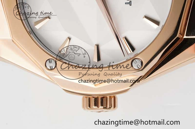 Classic Fusion Orlinski RG APSF 1:1 Best Edtion White Faceted Dial on White Rubber Strap A2892