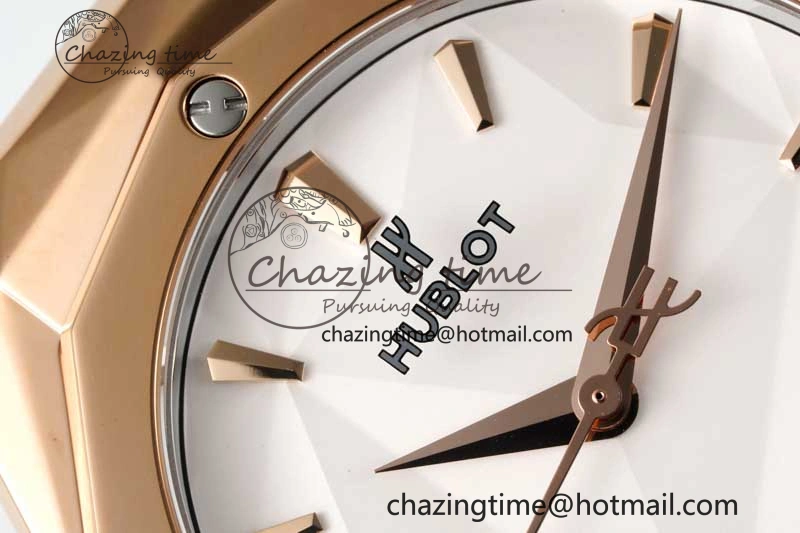 Classic Fusion Orlinski RG APSF 1:1 Best Edtion White Faceted Dial on White Rubber Strap A2892