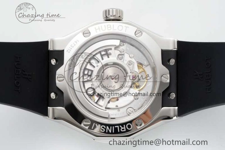 Classic Fusion Orlinski SS APSF 1:1 Best Edtion Black Faceted Dial on Black Rubber Strap A2892