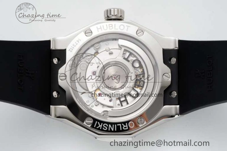 Classic Fusion Orlinski SS APSF 1:1 Best Edtion Black Faceted Dial on Black Rubber Strap A2892