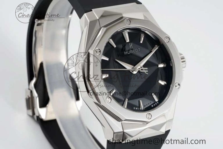 Classic Fusion Orlinski SS APSF 1:1 Best Edtion Black Faceted Dial on Black Rubber Strap A2892