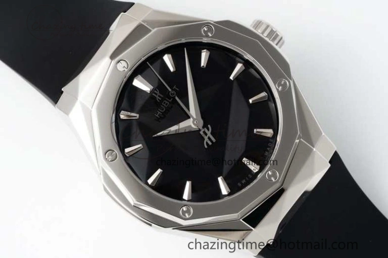 Classic Fusion Orlinski SS APSF 1:1 Best Edtion Black Faceted Dial on Black Rubber Strap A2892