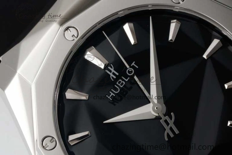 Classic Fusion Orlinski SS APSF 1:1 Best Edtion Black Faceted Dial on Black Rubber Strap A2892