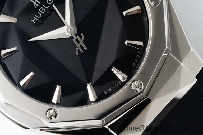 Classic Fusion Orlinski SS APSF 1:1 Best Edtion Black Faceted Dial on Black Rubber Strap A2892