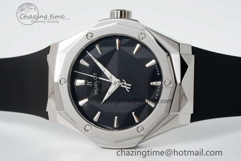Classic Fusion Orlinski SS APSF 1:1 Best Edtion Black Faceted Dial on Black Rubber Strap A2892