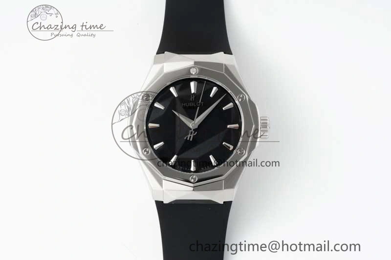 Classic Fusion Orlinski SS APSF 1:1 Best Edtion Black Faceted Dial on Black Rubber Strap A2892